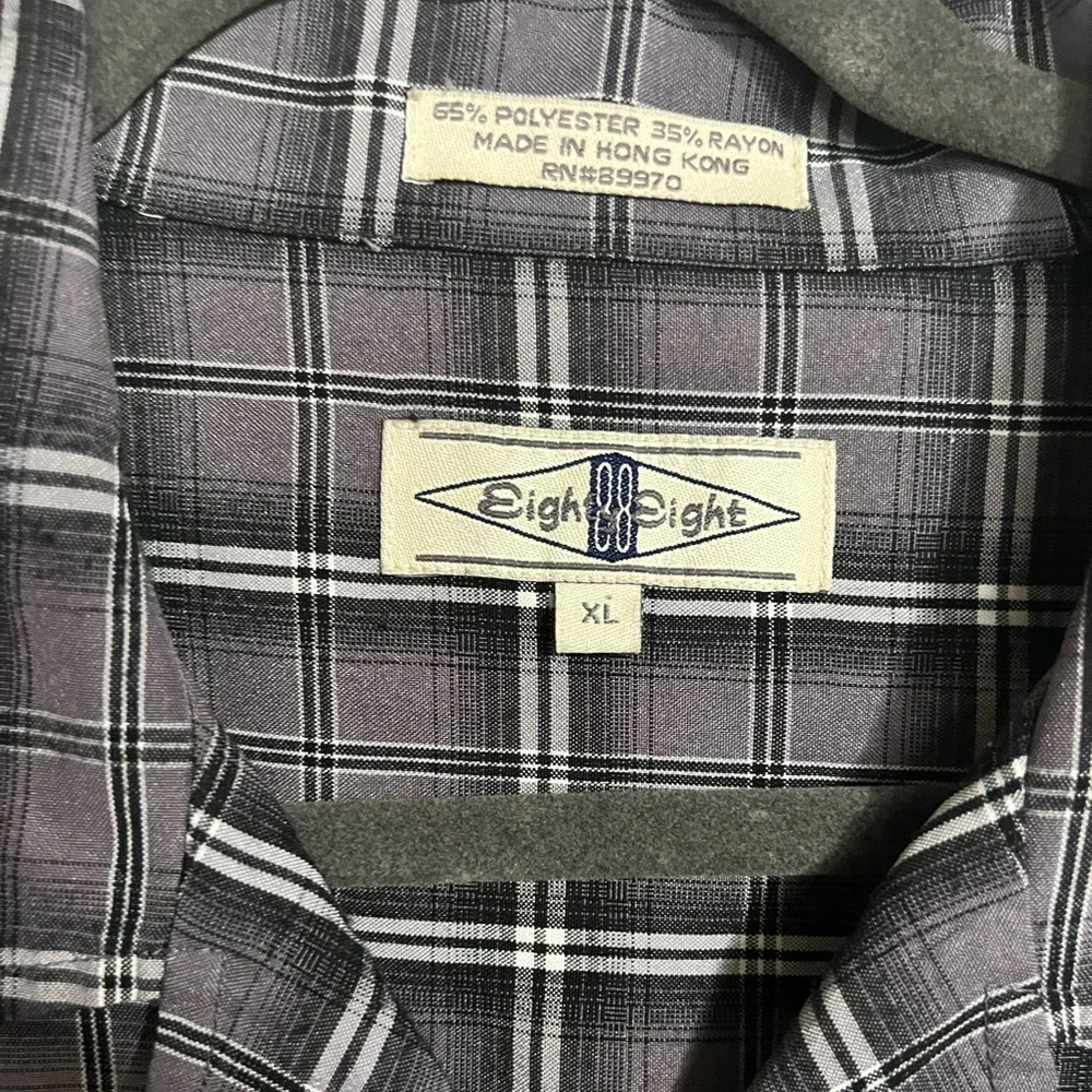 Eighty Eight 88 XL camp hiking shirt silver black - Picture 3 of 4